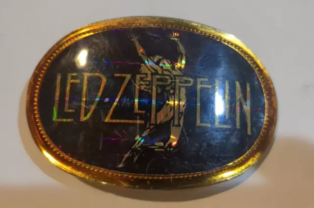 Vintage 70s 1978 Pacifica Led Zeppelin Belt Buckle Rock Band Memorabilia Novelty