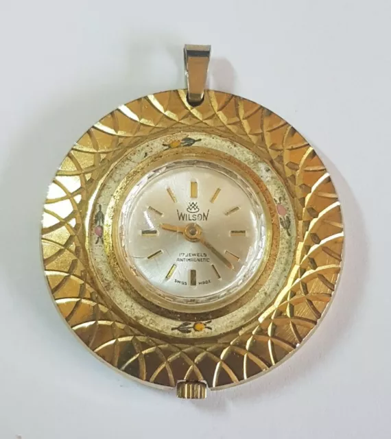 BELLE MONTRE PENDENTIF m canique vintage Wilson 17 bijoux pour