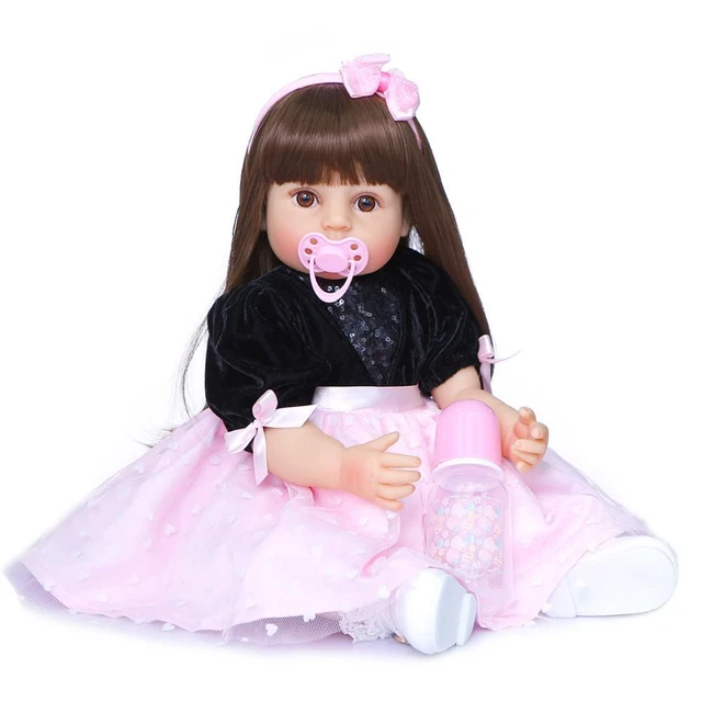 22" Full Body Silicone Vinyl Reborn Doll Toddler Girl Toys Anatomically Correct