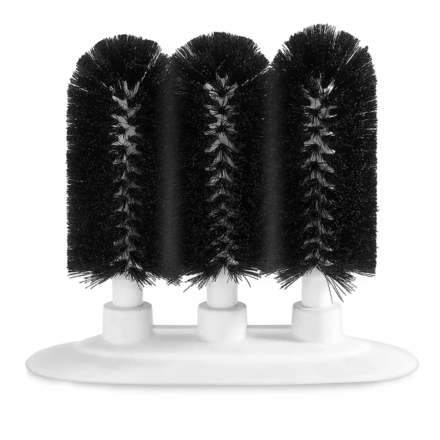 54484 Triple Brush Bar Glass Washer - 3 Brushes - Suction Base