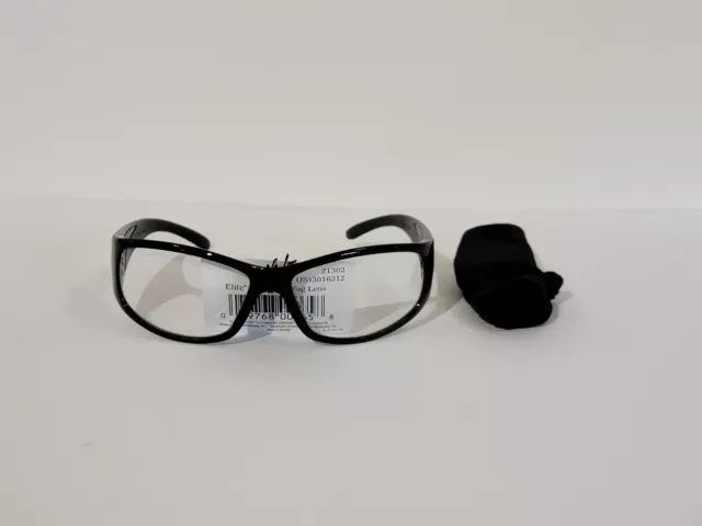 Smith & Wesson Elite Safety Glasses Black Frame Clear Anti-Fog Lens ANSI Z87.1+