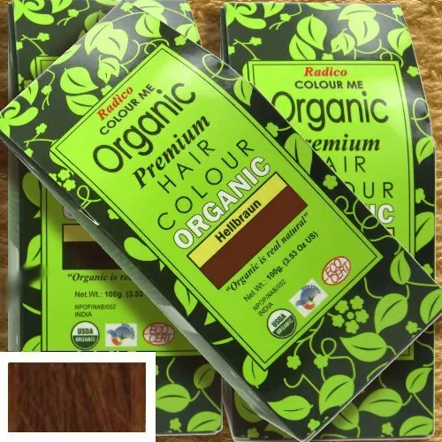 Radico Colour Me Organic LIGHT BROWN Pflanzenhaarfarbe HELLBRAUN 100g vegan