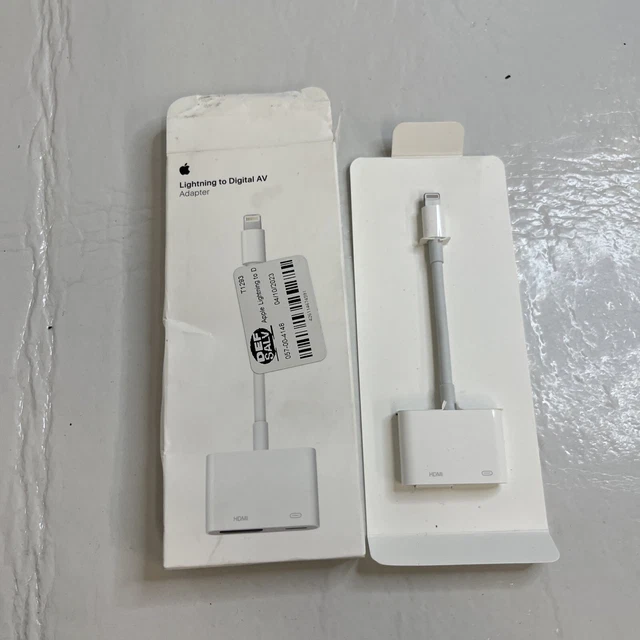 Apple Lightning to HDMI Digital AV Adapter | MD826AM/A A1438 GA - Open Box