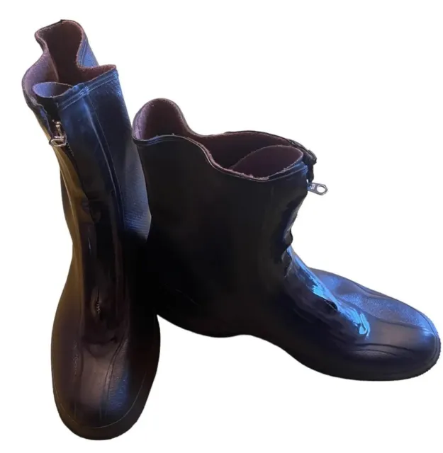 Vintage Bata Bullets Black Rubber Boots Made In USA Rain Garden Shoes Mens Sz 11