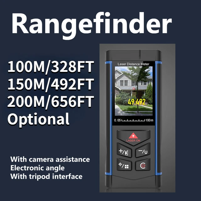 DIGITAL MEASURING LASER Tape Distance Meter Rangefinder W/ Camera Range ...