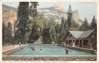 Bathing Pool Sentinel Dome YOSEMITE VALLEY California 1917 Rare Vintage Postcard