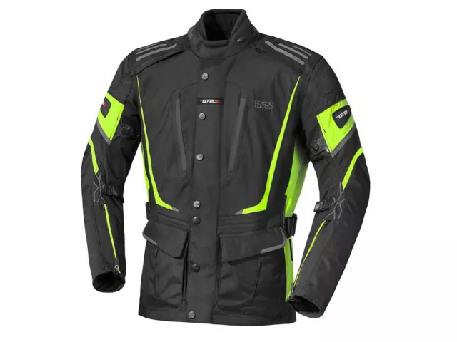 iXS Textiljacke Damen Powell | Schwarz-Gelb | Motorradjacke aus Polyamid