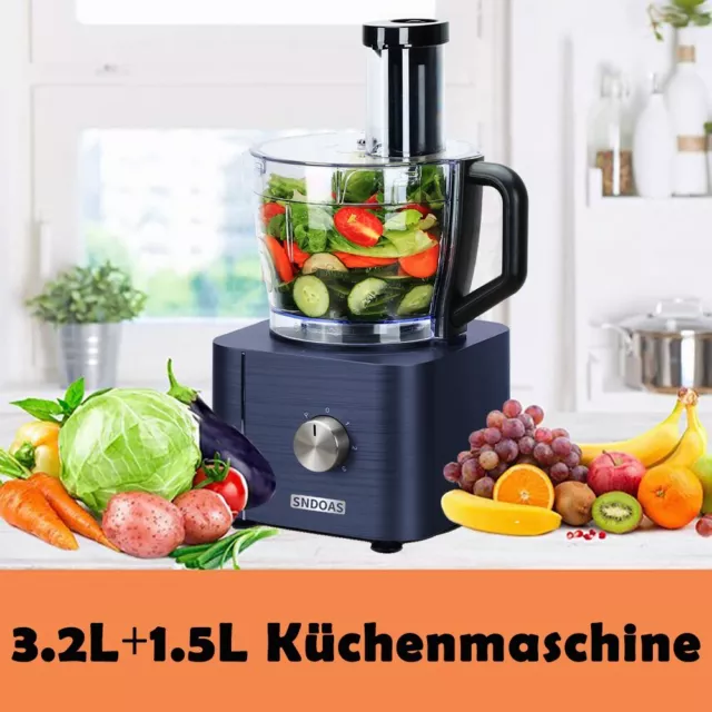 SNDOAS Kompakt Küchenmaschine 1100W, Küchenmaschine Multifunktions,11  Funktionen Food Chopper Prozessor