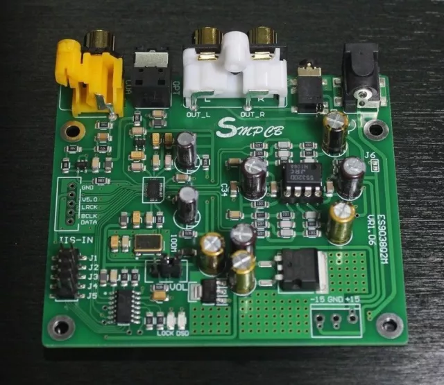 ES9038 Q2M DAC DSD Decoder Board Support IIS DSD 384KHz Coaxial Fiber DOP New