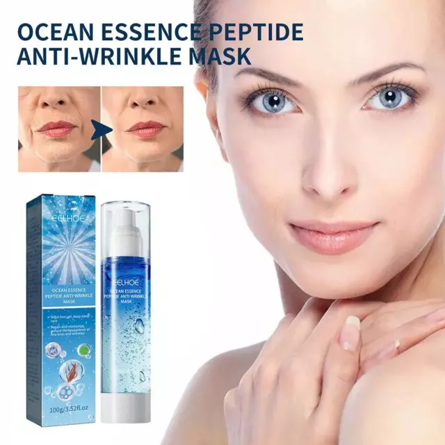Gel reafirmante de colágeno, máscara para dormir suave antienvejecimiento desestigmatizante