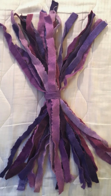 Paquete de ribetes de lana teñidos a mano para alfombras artesanales, pinchazos y trenzadas #22