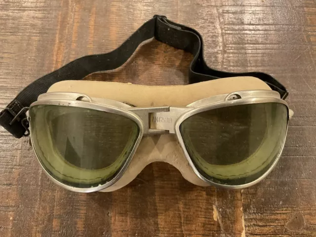 Original Wwii Usaaf / Usn An 6530 Pilot Goggles - Green - Fischer Original Wwii Usaaf / Usn An 6530 Pilot Goggles - Green - Fischer