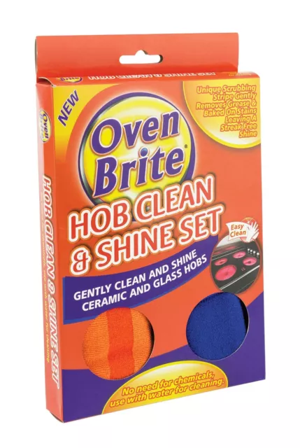 Oven Brite Hob Clean Cloth- 2 Pk