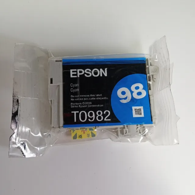Original Epson 98 (T0982) Cyan Ink Cartridge  USA Artisan 700, 800 837 835