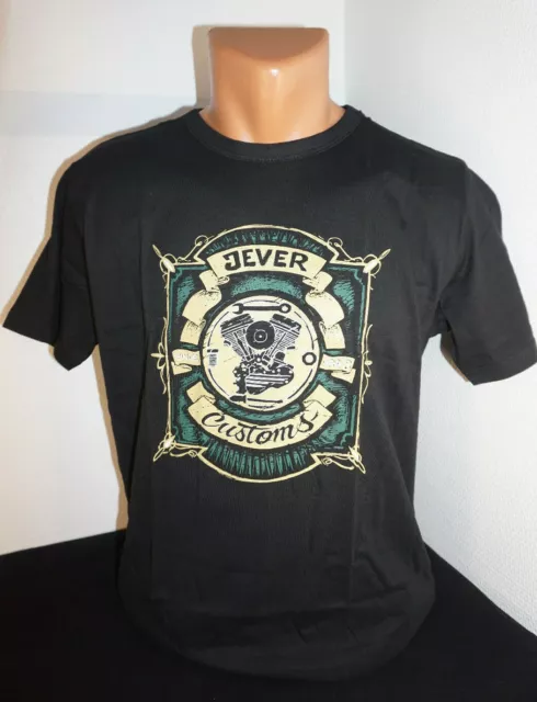 Jever Bier Biker T-Shirt Shirt Herren Man Schwarz Gr.M Rundhals Motiv2 NEU