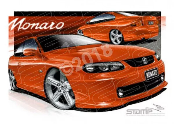 Holden Monaro V2 MONARO V2 FLAME RED A3 FRAMED PRINT (HC19)