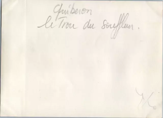 France, Quiberon, rocher le Trou du Souffleur  Vintage albumen print Tirage al 2