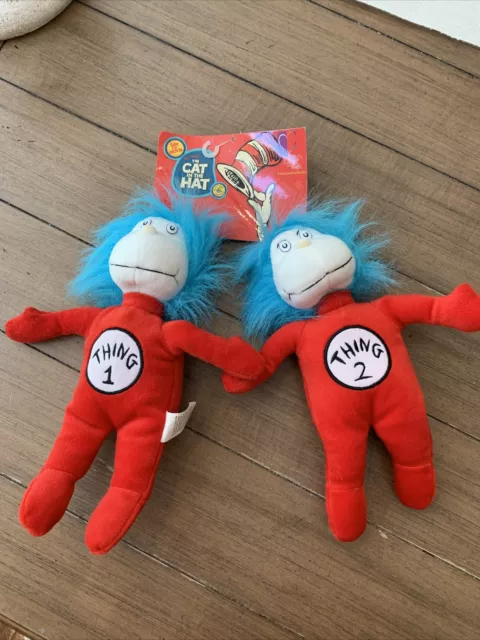 2003 DR. SEUSS Cat in The Hat THING 1 AND THING 2 - Kohls Cares For Kids NEW NWT