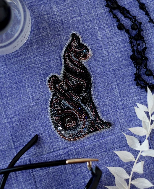 Hazlo tú mismo Kit de fabricación de joyas Broche alfiler ""Bast in the night-A"" broches hechos a mano