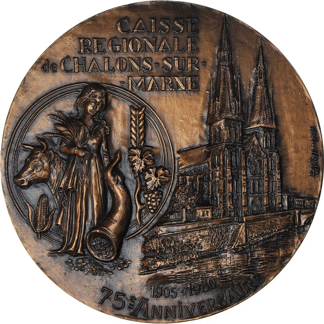 Médaille Commémorative En Argent 999‰ Credit Agricole Animaux - Graveur R.B. Barob, Diamètre 81mm, état SUP