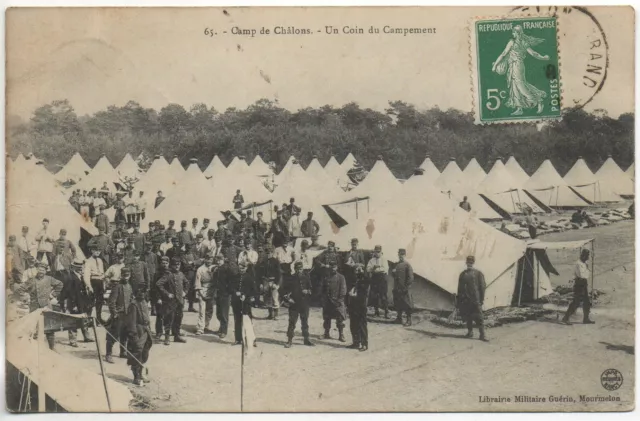 CHALONS SUR MARNE - Marne - CPA 51 - Vie MILITAIRE - le camp - coin de campement