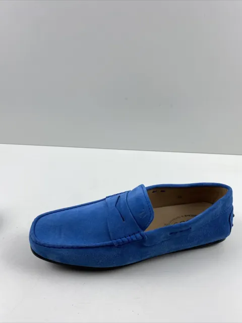 TOD’s Blue Suede Moccasin Driving Loafers Men’s Size 9.5 2