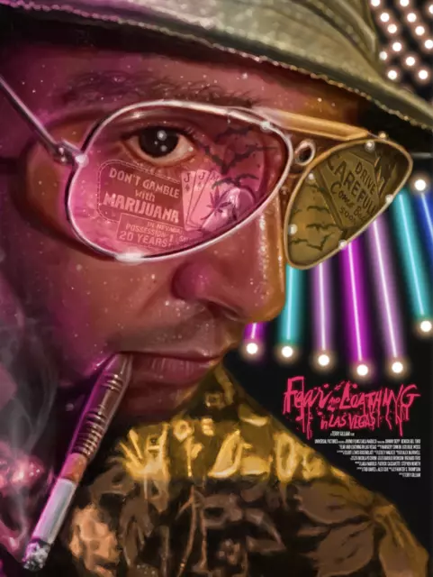 Exclusive Fear and Loathing in Las Vegas Movie Poster  18x24 Gibson graphix