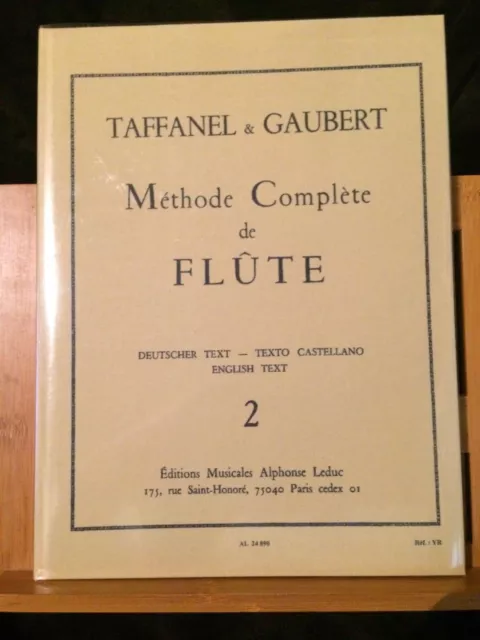 Taffanel / Gaubert Méthode complète de flûte vol. 2 relié partition Leduc