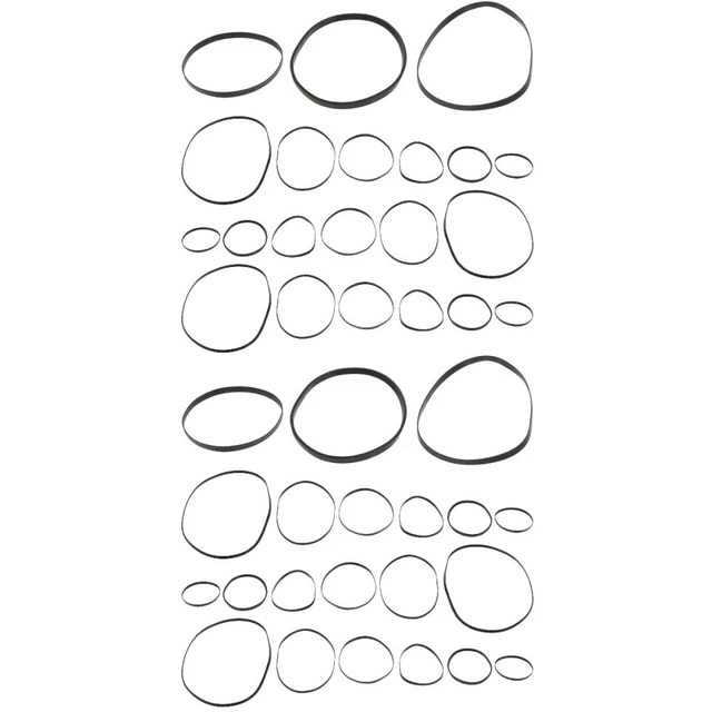 100PCS CASSETTE TAPE Recorder Rubber Belts for Repair and Maintenance