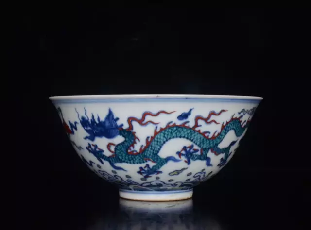 Old Chinese Dou Cai Porcelain Bowl Chenghua Marked St1356