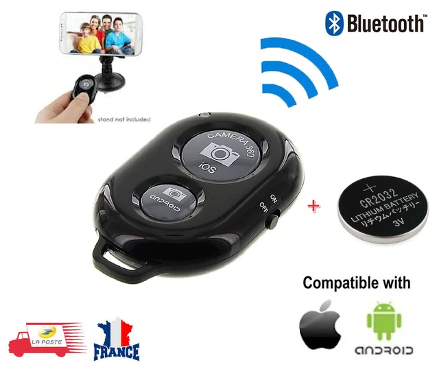 TÉLÉCOMMANDE BLUETOOTH SELFIE déclencheur photo pour selfie Android iOS