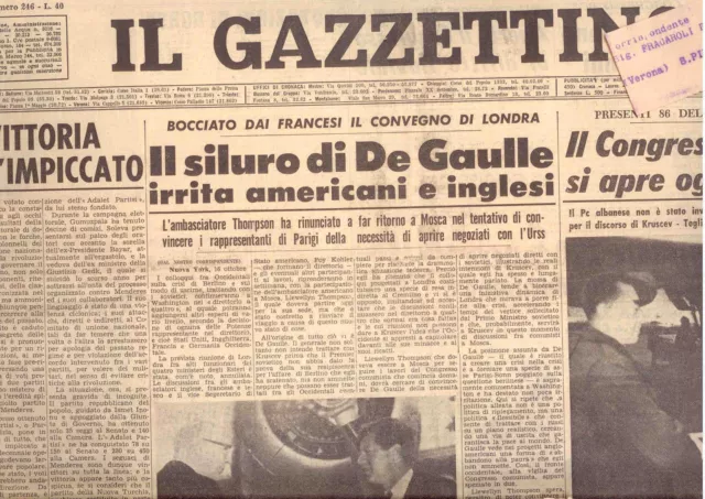 I2  Il Gazzettino N. 246 Anno 75 Del 17/10/1961 Congresso Del Pcus A Mosca