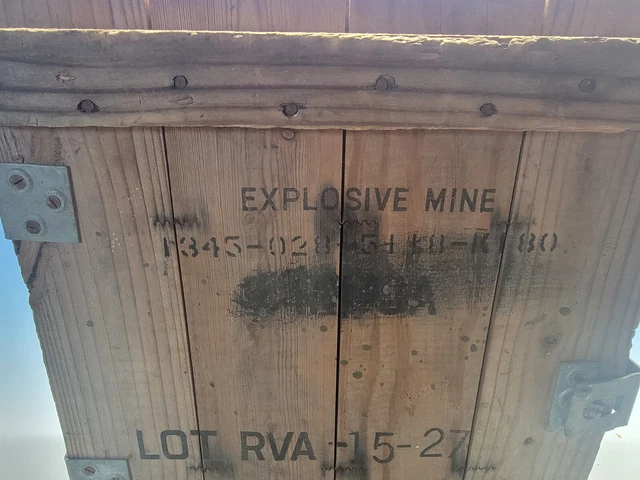 Vintage Explosives Wood Dynamite Box / EXPLOSIVE MINE / LOT RVA 15-27 3
