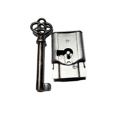 Full Mortise Lock with Key - Antique Style Lock Drawer or Door