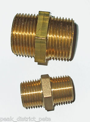 BSP Laiton Hexagone Téton Choisir De 1.0.6cm Pour 2 " Bsp 