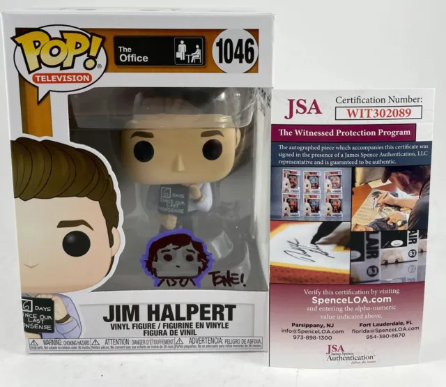 Tone Rodriguez Signed & Sketched The Office Jimmy Halpert Funko POP B JSA COA