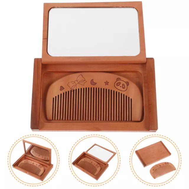Foldable Small Mirror Portable Pocket Mirror Compact Rectangle Mirror with Comb