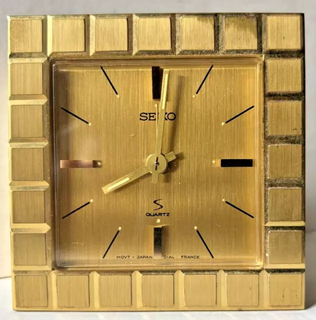 Seiko Square Vintage Quartz Alarm Clock LQ0450 ~NOT WORKING