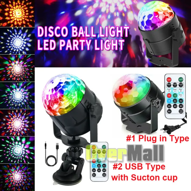 USB Mini LED RGB Disco Stage Light Party Club DJ KTV Dance Ball Decor Lamp