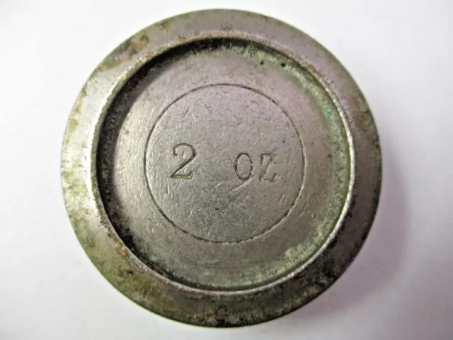 2 Oz Silver Tone Jeweler Store Workshop Balance Scale Nesting Weight Antique