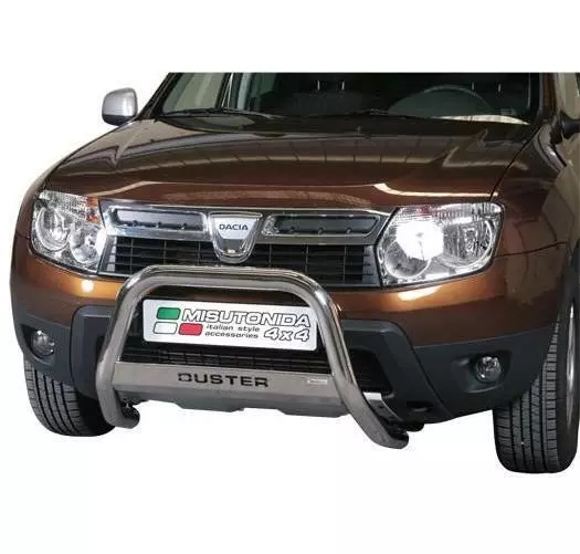 BULL BAR DACIA DUSTER OMOLOGATO Medium Bar mark diam 63mm INOX