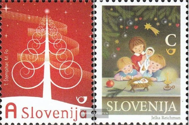 Slowenien 744-745 (kompl.Ausg.) postfrisch 2009 Weihnachten und Neujahr