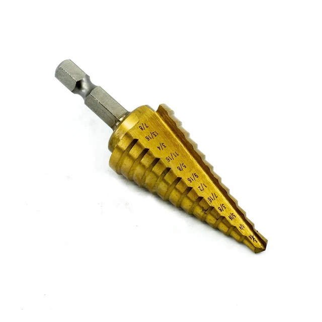 Multi-Step Drill Bit 3/16 to 7/8 MSD Hex Shaft