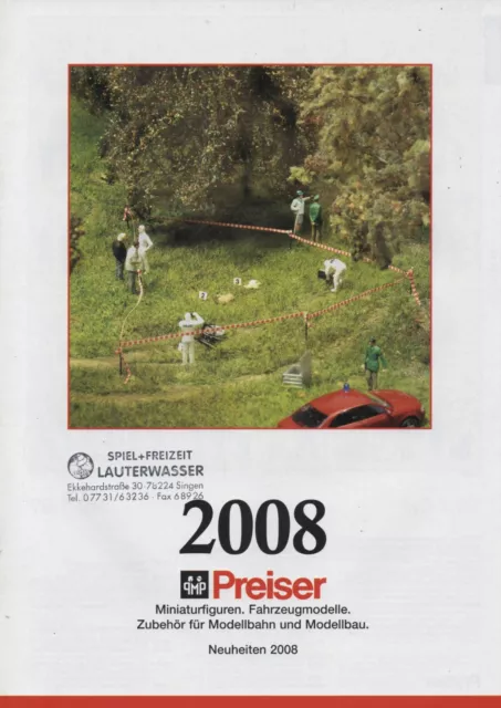 Preiser News 2008 figurines miniatures, modèles de véhicules, accessoires pour modélisme ferroviaire