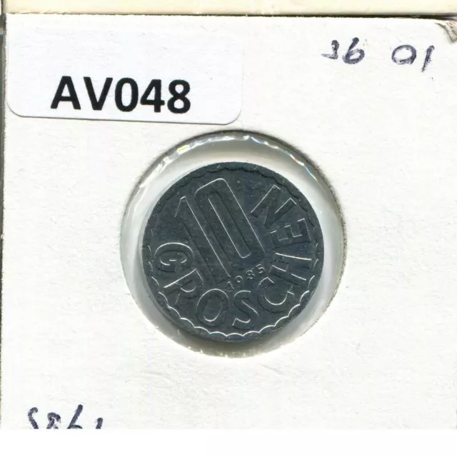 10 GROSCHEN 1985 AUSTRIA Coin #AV048C 3