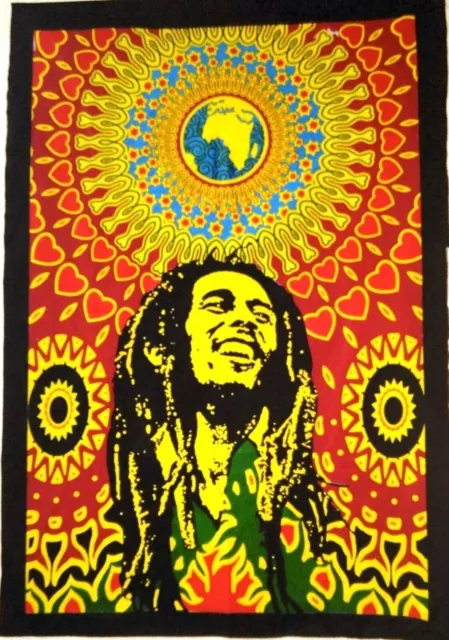 One World Bob Marley Poster Tapestry Dorm Decor Bohemian Wall Hanging Art 30x40"