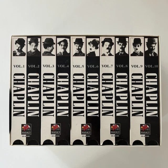 VHS CHARLIE CHAPLIN: The Collection 10 Tape Box Set Silent
