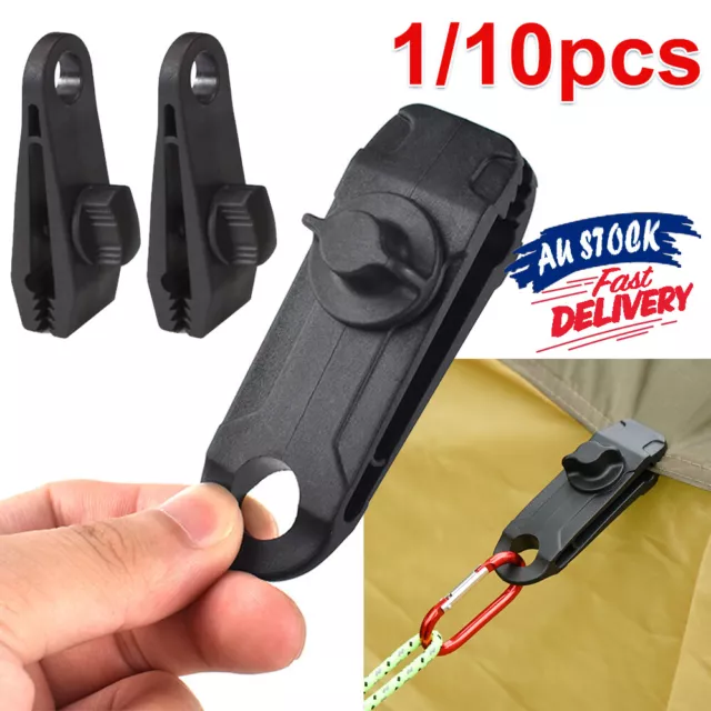 10PCS Clip Clamp Buckle Tarp Tarpaulin Reusable Tent Heavy Duty Camping Tool