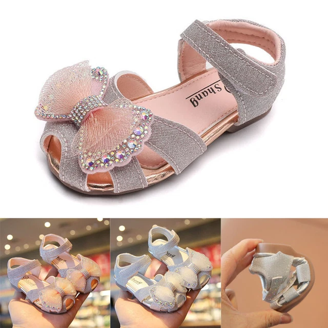 Baby Flower Girls Infant Princess Wedding Dress Shoes Toddlers Party Sandals UK
