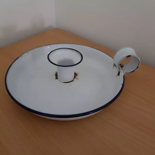 Vintage Enamel Candle Holder